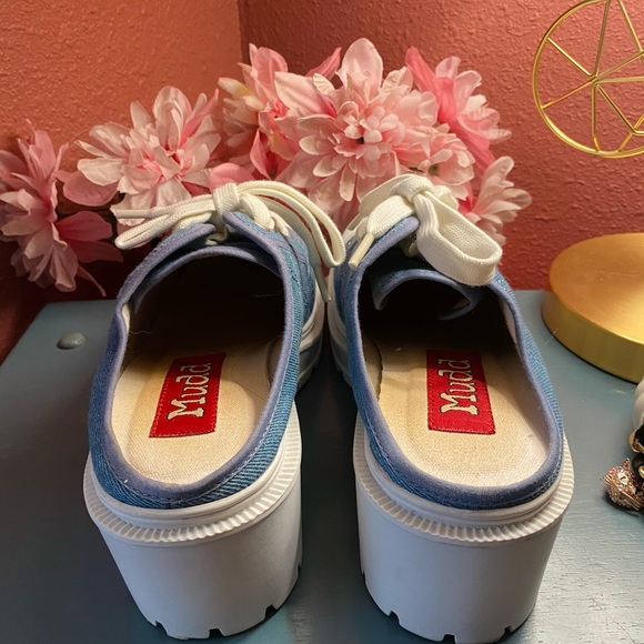 Mudd Y2K Denim Mule Platform Sneakers - Picture 3 of 5
